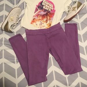 Purple BDG Stretch Denim Leggings
